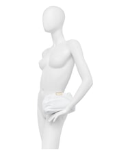 GIANNI CHIARINI PERLA Borsa clutch pelle catena bianco - Borse Donna - 6