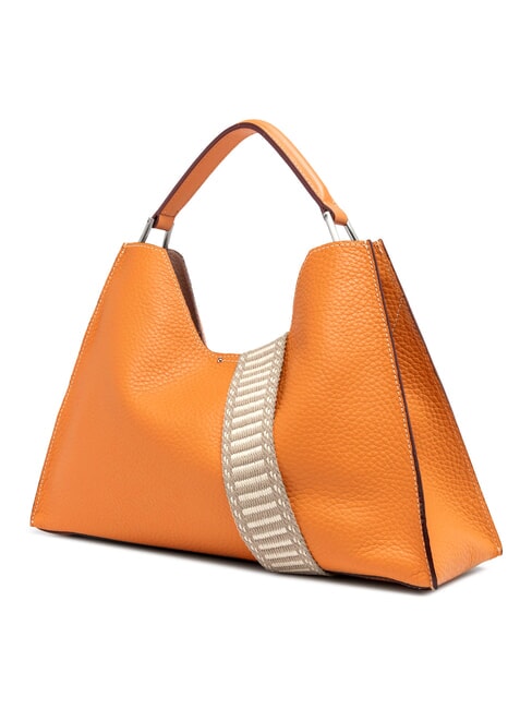 AURORA Borsa a mano in pelle con pouch flame orange-sabbia - Borse Donna