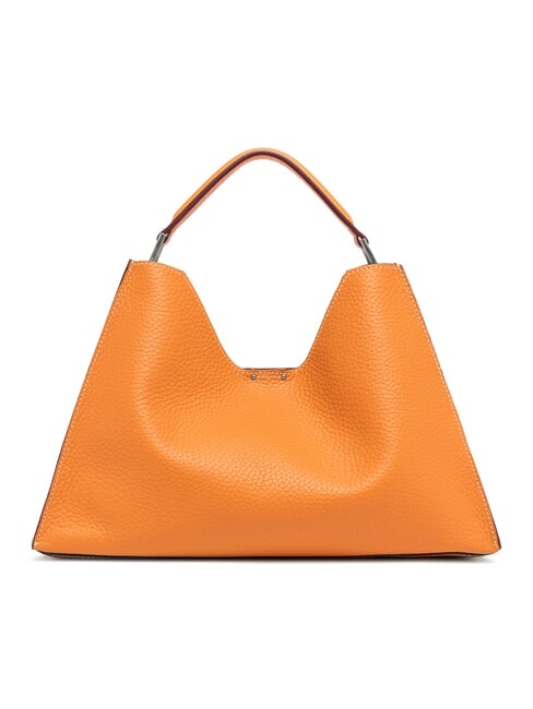 AURORA Borsa a mano in pelle con pouch flame orange-sabbia - Borse Donna