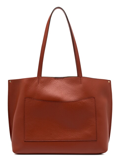 EGLE Shopping Bag in pelle brick red - Borse Donna