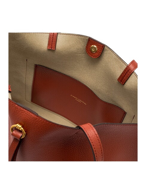 EGLE Shopping Bag in pelle brick red - Borse Donna