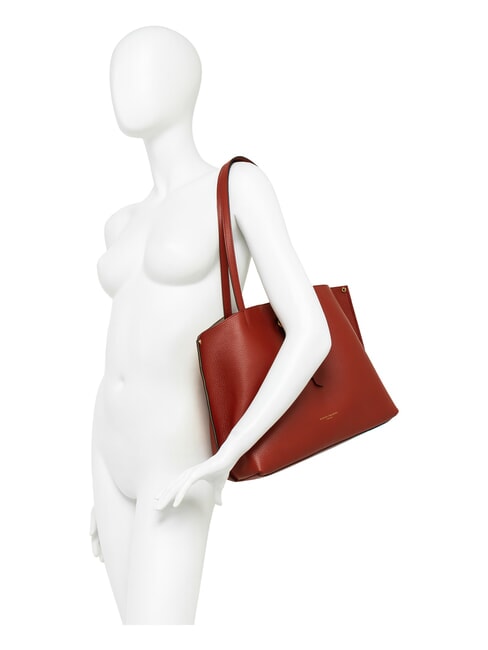 EGLE Shopping Bag in pelle brick red - Borse Donna