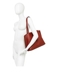 GIANNI CHIARINI EGLE Shopping Bag in pelle brick red - Borse Donna - 6