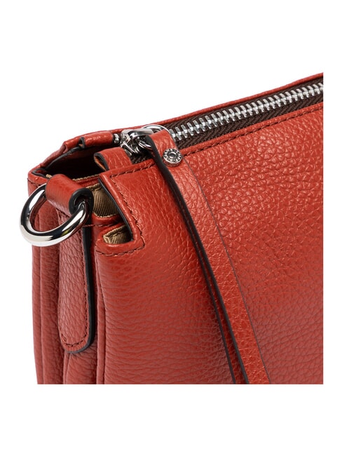 THREE  Mini Bag a tracolla, in pelle brick red - Borse Donna
