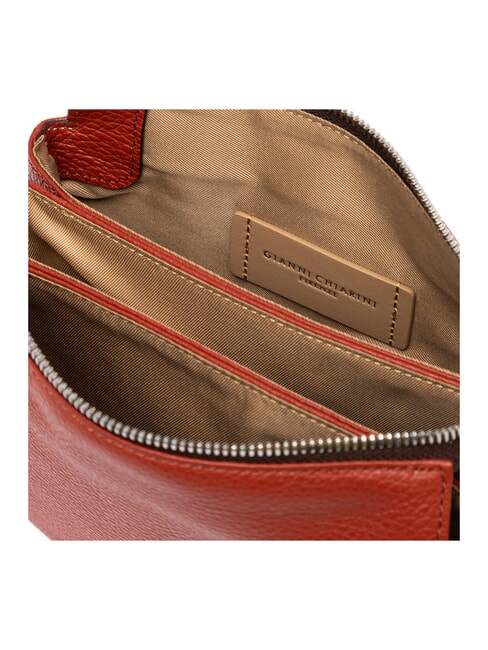 THREE  Mini Bag a tracolla, in pelle brick red - Borse Donna