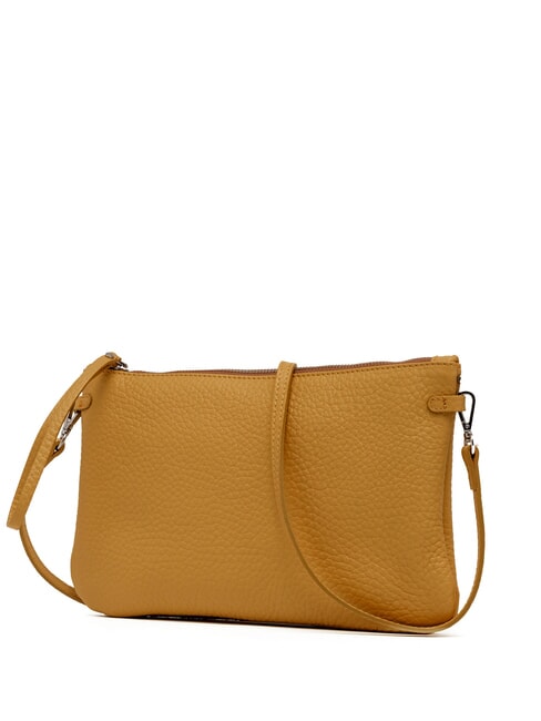 HERMY Pochette in pelle con tracolla golden amber-castoro - Borse Donna