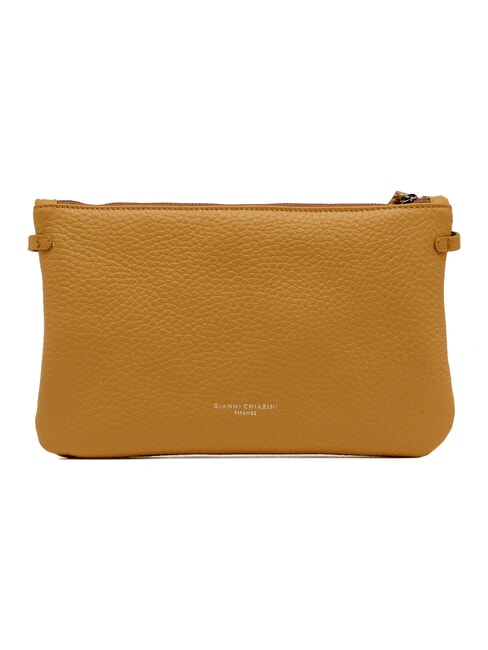 HERMY Pochette in pelle con tracolla golden amber-castoro - Borse Donna