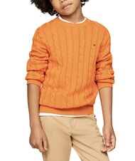 TOMMY HILFIGER TH KIDS Maglione bimbo in cotone orange thunder - Maglioni Bambini - 4
