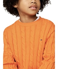 TOMMY HILFIGER TH KIDS Maglione bimbo in cotone orange thunder - Maglioni Bambini - 5