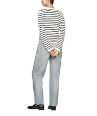 TOMMY HILFIGER TH Cardigan in cotone, a maniche lunghe breton stp/ ivory petal/ desert sky - Maglie Donna - 3