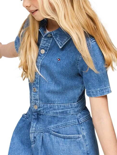 TH Abito bambina in jeans, a maniche corte ltweightdenim - Vestiti Bambine