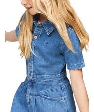 TOMMY HILFIGER TH Abito bambina in jeans, a maniche corte ltweightdenim - Vestiti Bambine - 4
