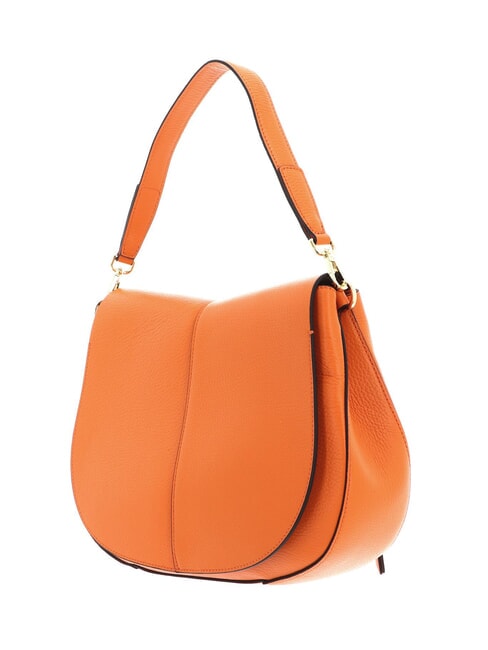 HELENA ROUND Borsa in pelle con tracolla in corda flame orange - Borse Donna