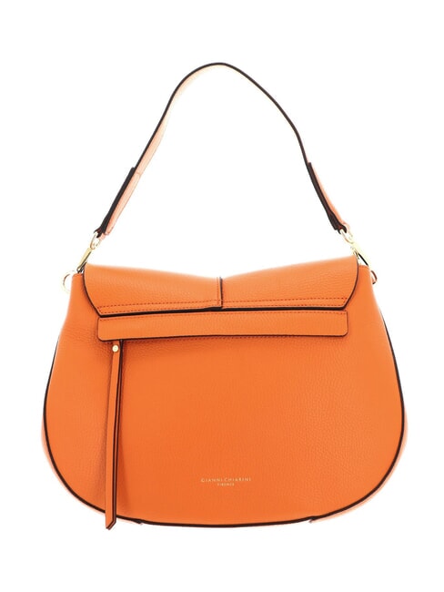 HELENA ROUND Borsa in pelle con tracolla in corda flame orange - Borse Donna