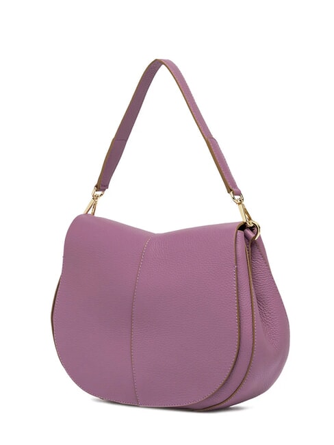 HELENA ROUND Borsa in pelle con tracolla in corda argyle purple - Borse Donna