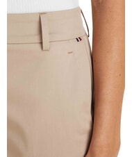 TOMMY HILFIGER TH Pantaloni in cotone beige - Pantaloni Donna - 4