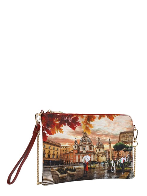 YESBAG Pochette piatta con polsierina rome raining - Borse Donna