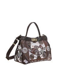 YNOT FASHIONOPOLY Borsa bauletto a mano, con tracolla choco - Borse Donna - 3