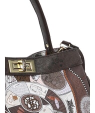 YNOT FASHIONOPOLY Borsa bauletto a mano, con tracolla choco - Borse Donna - 5