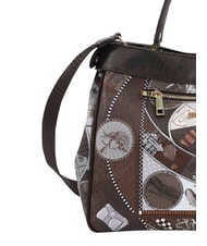 YNOT FASHIONOPOLY Borsa bauletto a mano, con tracolla choco - Borse Donna - 6