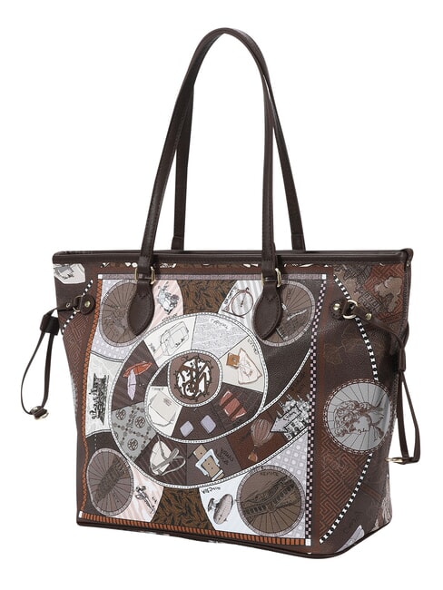 FASHIONOPOLY Borsa shopping, a spalla choco - Borse Donna