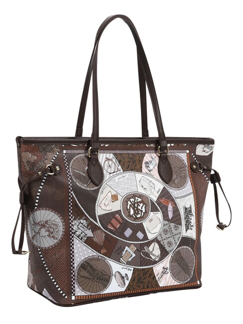 FASHIONOPOLY Borsa shopping, a spalla choco - Borse Donna