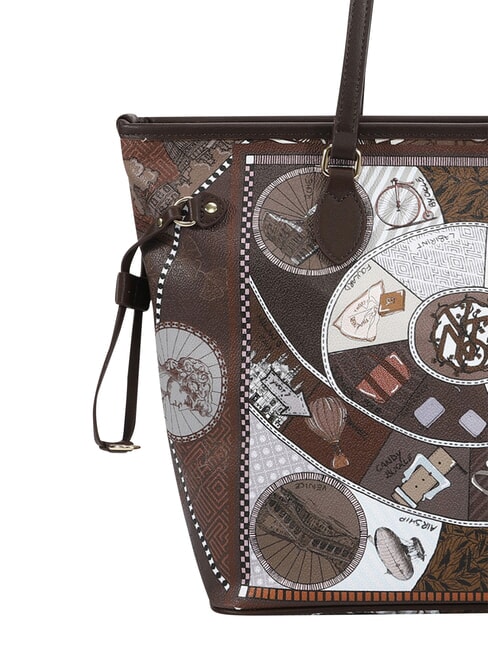 FASHIONOPOLY Borsa shopping, a spalla choco - Borse Donna