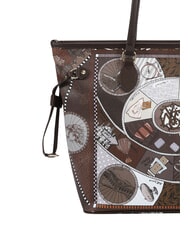 YNOT FASHIONOPOLY Borsa shopping, a spalla choco - Borse Donna - 4