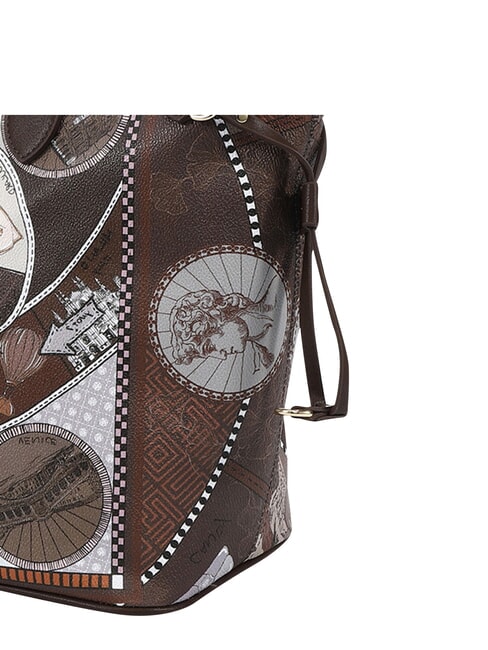 FASHIONOPOLY Borsa shopping, a spalla choco - Borse Donna
