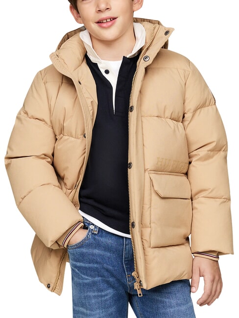 TH KIDS Giaccone con cappuccio classic khaki - Giacche Bambini