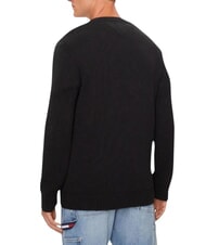 TOMMY HILFIGER TH JEANS  Maglioncino scollo a v in cotone black - Maglie Uomo - 5