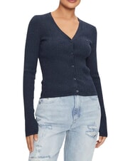 TOMMY HILFIGER TH JEANS Cardigan a maniche lunghe dark night navy melange - Maglie Donna - 4