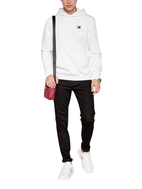 TH JEANS Felpa in cotone con cappuccio ancient white - Felpe Uomo