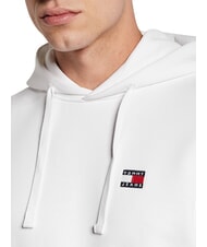 TOMMY HILFIGER TH JEANS Felpa in cotone con cappuccio ancient white - Felpe Uomo - 6