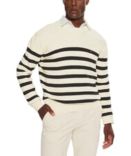 TOMMY HILFIGER TH Maglia in cotone a girocollo oatmilk htr / desert sky - Maglie Uomo - 3