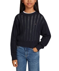 TOMMY HILFIGER TH Maglia in cotone a girocollo desert sky - Maglioni Bambini - 3
