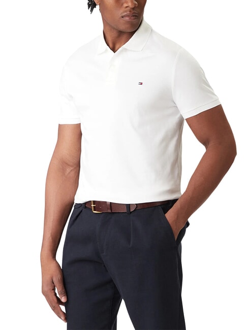 TH Polo a maniche corte nastro colletto optic white - Polo Uomo
