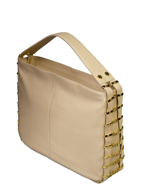 NORA Borsa hobo in pelle beige - Borse Donna