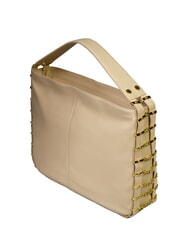 BRACCIALINI NORA Borsa hobo in pelle beige - Borse Donna - 3