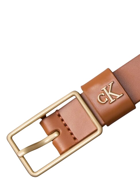 CLASSIC BUCKLE Cintura in pelle argan oil / antique light gol - Cinture