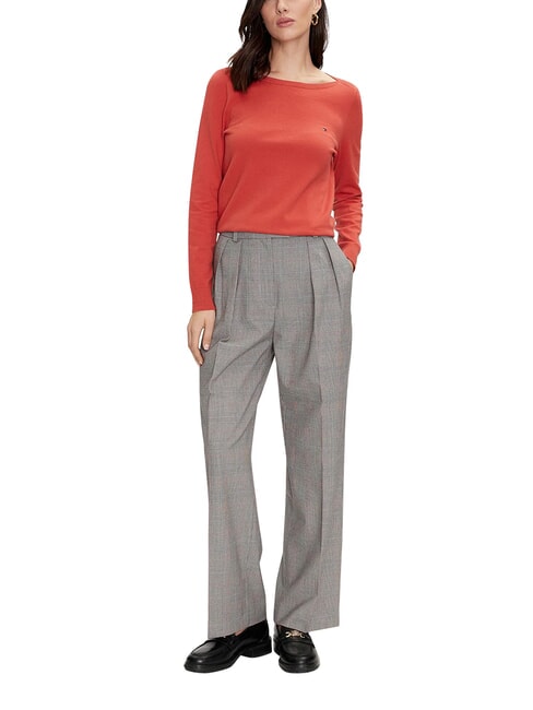 TH Pantaloni global stp check/ s/ texture h grey - Pantaloni Donna