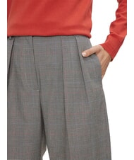 TOMMY HILFIGER TH Pantaloni global stp check/ s/ texture h grey - Pantaloni Donna - 4