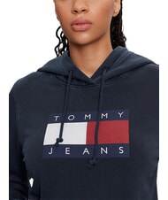 TOMMY HILFIGER TH JEANS Felpa in cotone dark night navy - Felpe Donna - 5