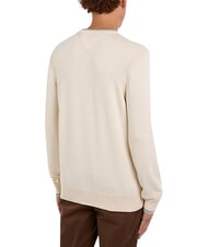 TOMMY HILFIGER TH Maglione in cotone a girocollo ancient white - Maglie Uomo - 4