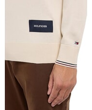 TOMMY HILFIGER TH Maglione in cotone a girocollo ancient white - Maglie Uomo - 5