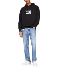 TOMMY HILFIGER TH JEANS Felpa in cotone black - Felpe Uomo - 3