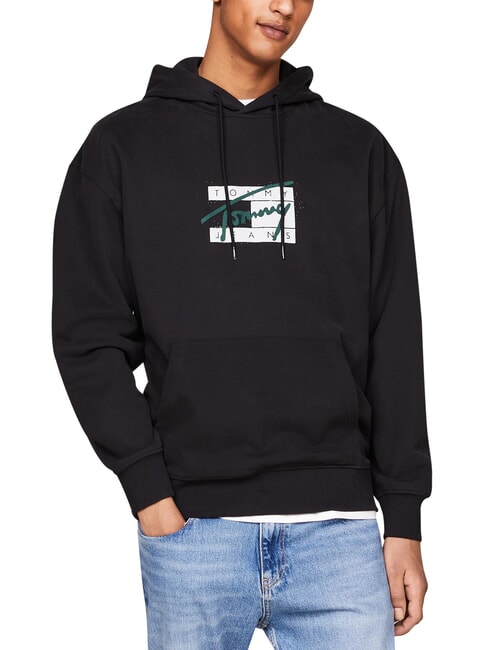 TH JEANS Felpa in cotone black - Felpe Uomo