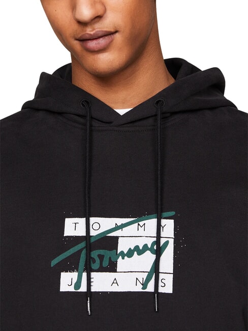 TH JEANS Felpa in cotone black - Felpe Uomo