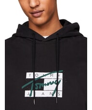 TOMMY HILFIGER TH JEANS Felpa in cotone black - Felpe Uomo - 5