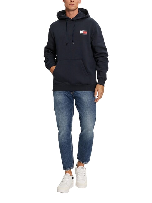 TH JEANS Felpa con tasca e cappuccio dark night navy - Felpe Uomo